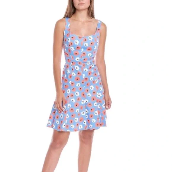 Anne Klein Women's Aster A-Line Dress - Blue Lily Combo - Size 10
